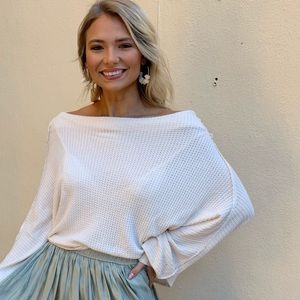 Light weight cream sweater